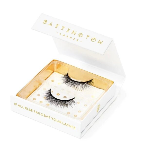 Battington Beauty BNIB Harlow 3D 100% Synthetic Silk Lashes & Mini Lash Glue - Picture 1 of 9